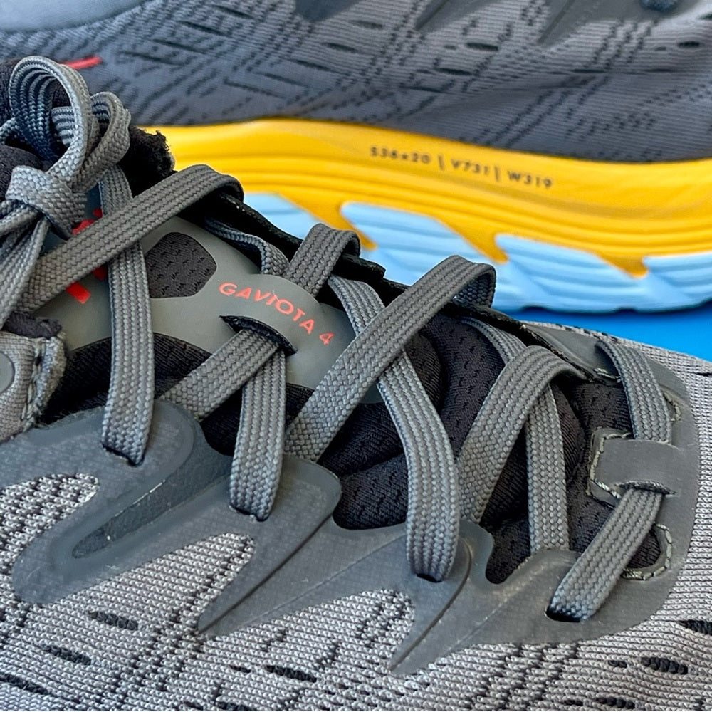 Hoka Gaviota 4 Running Shoes in Castlerock / Anthracite Grey / Blue - Men's