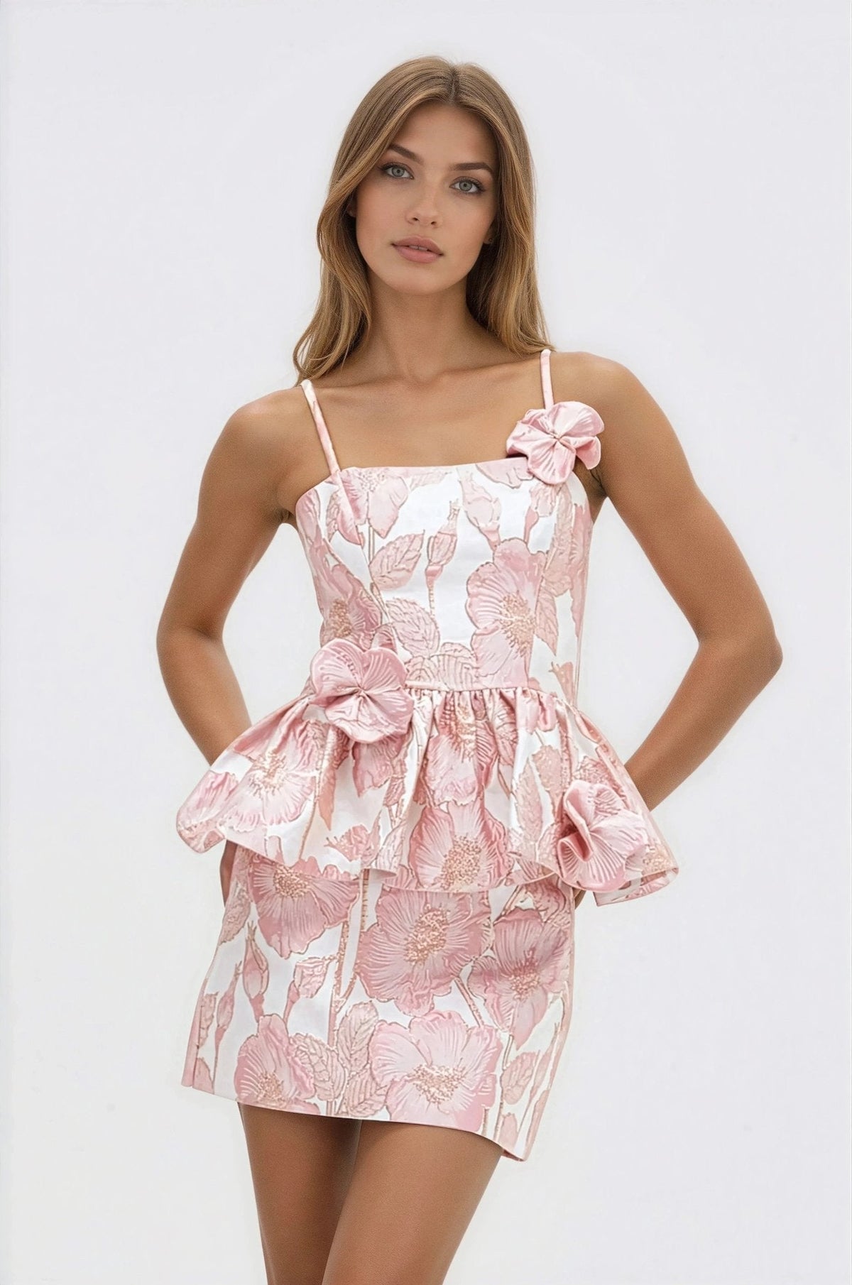Petal Jacquard Skirt – Pink (Final Sale)