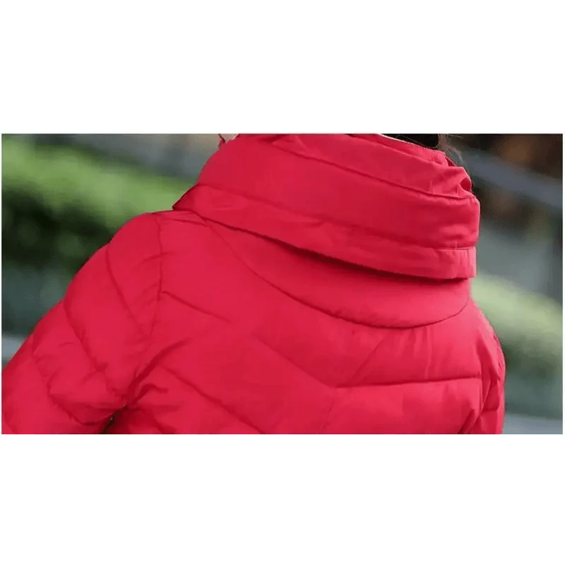 Women's Short Zip-Up Padded Hooded Jacket