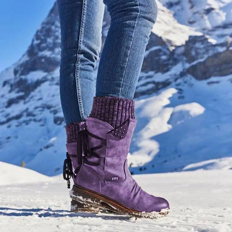 Women Winter Boots Strong Hoof Heels Fashion Comfort Warm Design
